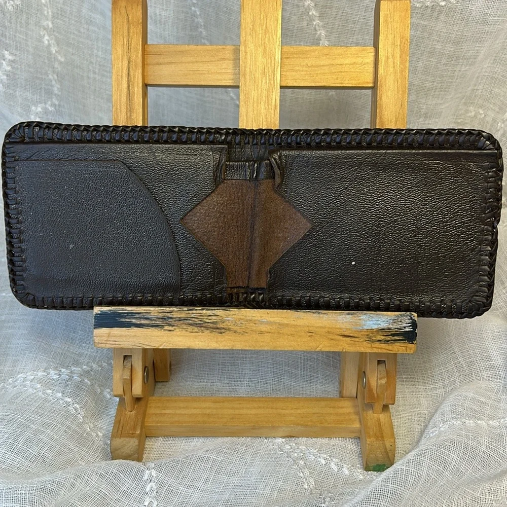 Handmade vintage equestrian horse cowboy bifold wallet